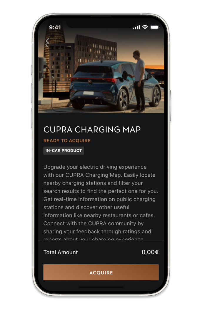 Mapa CUPRA Charging