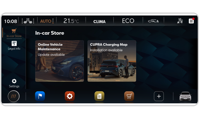 CUPRA Charging w Twoim systemie Infotainment